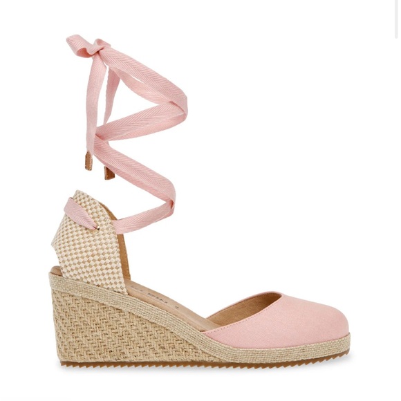 ANNE KLEIN Zelda Wedges Blush Baby Pink Sandals Espadrille- Size 11 - Picture 2 of 12